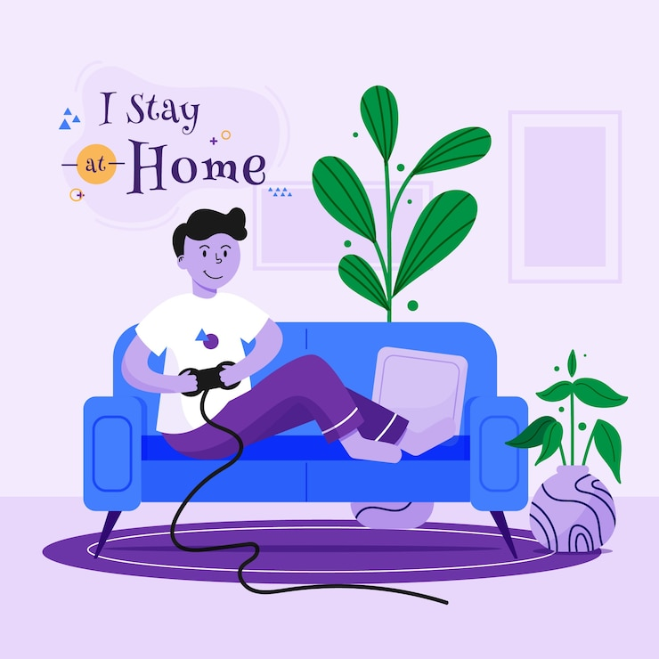 A cartoon about gaming during the pandemie