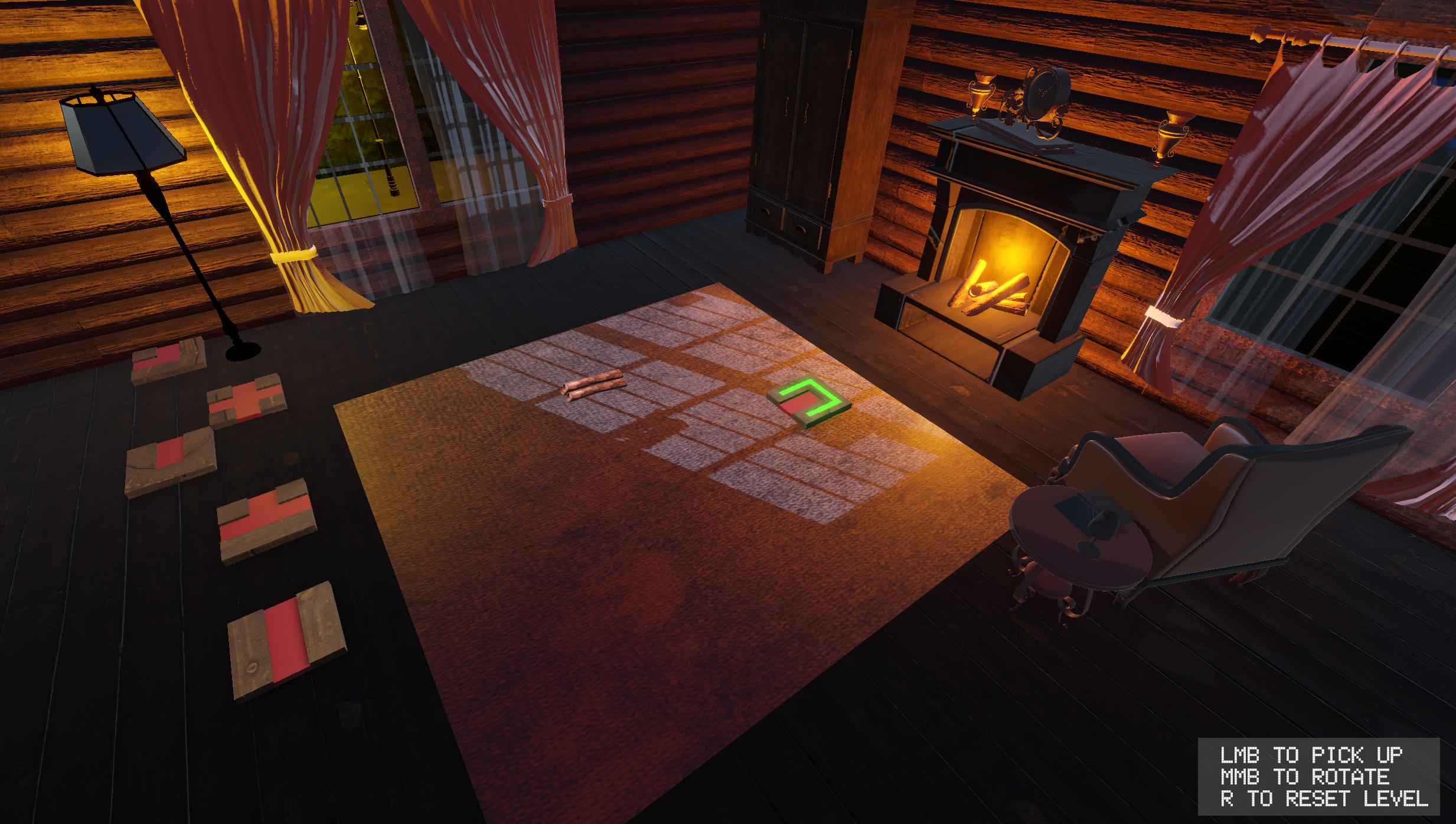 A screenshot of the upgraded curtains.
